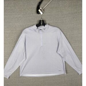 Patagonia Womens Shirt Large Blue 1/4 Zip Capilene Baselayer Long Sleeve USA VTG